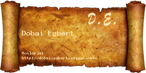 Dobai Egbert névjegykártya